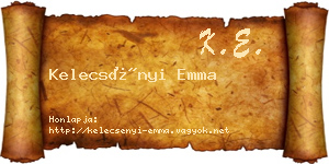 Kelecsényi Emma névjegykártya